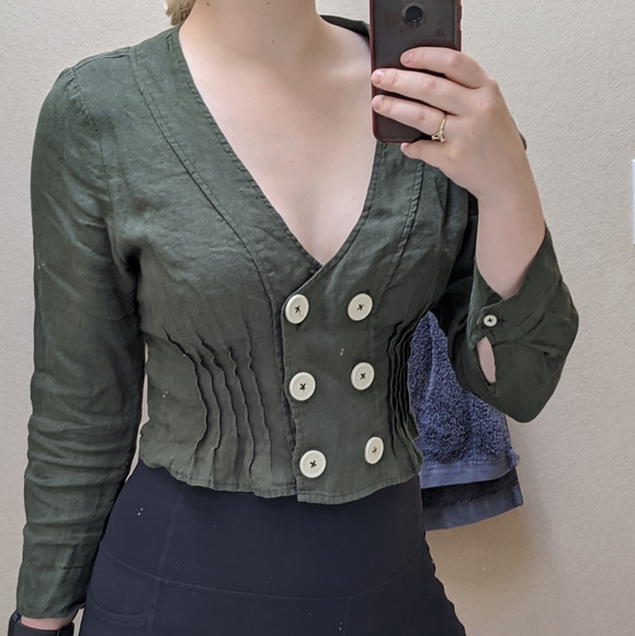 Free People Linen Top - Picture 1 of 4